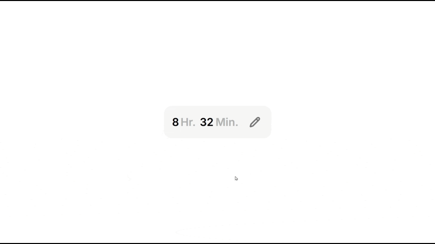 Preview of the Editable Time Label React component