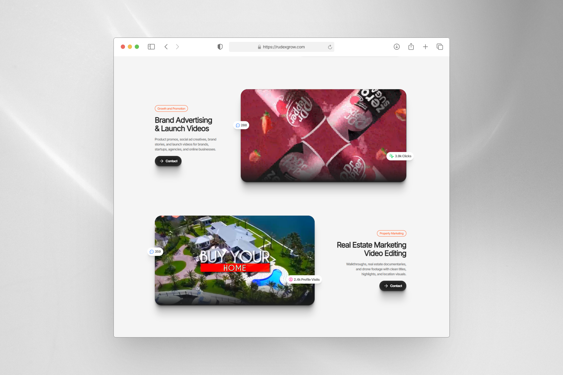 rudexgrow other services sub-section